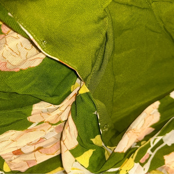 Rebecca Taylor green cream flower maxi dress - Picture 9 of 11